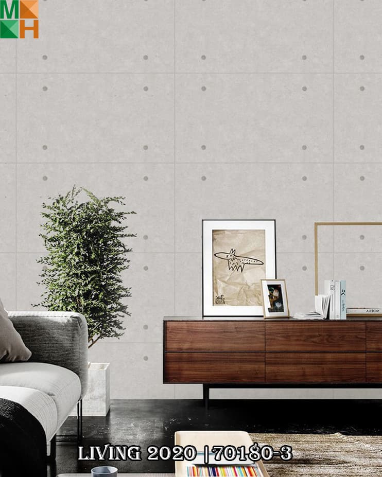  Giấy dán tường giả bê tông 70180 màu ghi